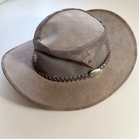Jacaru Suede Leather Mesh Australian Cowboy Golf Outback Summer Western Hat